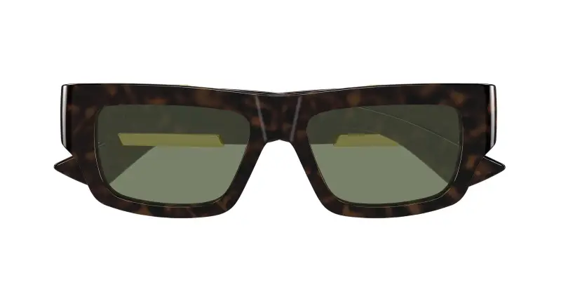 Unisex Bottega Veneta BV1452S 002 Occhiali da sole Bio-iniettato Havana Verde Squadrata miniatura 2