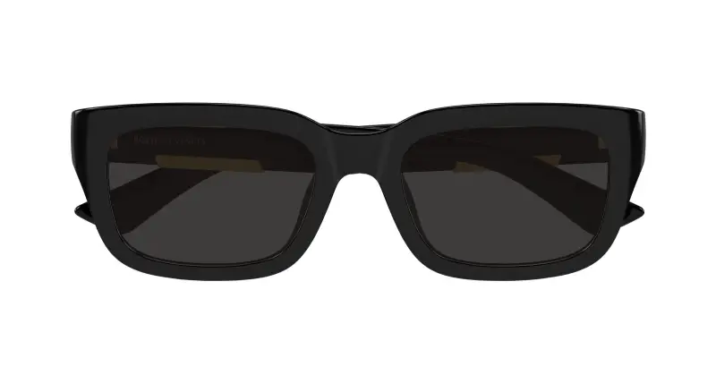 Unisex Bottega Veneta BV1453SA 001 Occhiali da sole Bio-iniettato Nero Grigio Squadrata miniatura 2