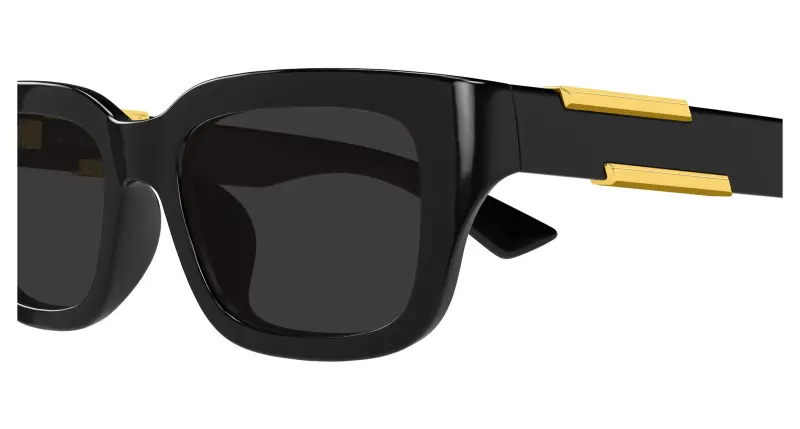 Unisex Bottega Veneta BV1453SA 001 Occhiali da sole Bio-iniettato Nero Grigio Squadrata miniatura 3