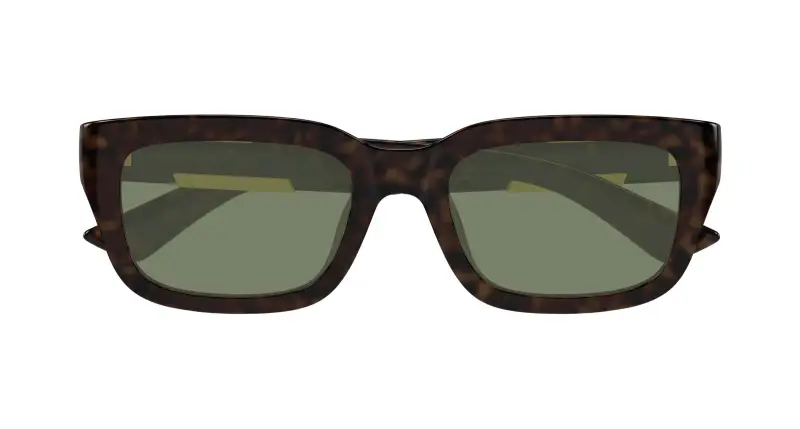 Unisex Bottega Veneta BV1453SA 003 Occhiali da sole Bio-iniettato Havana Verde Squadrata miniatura 2