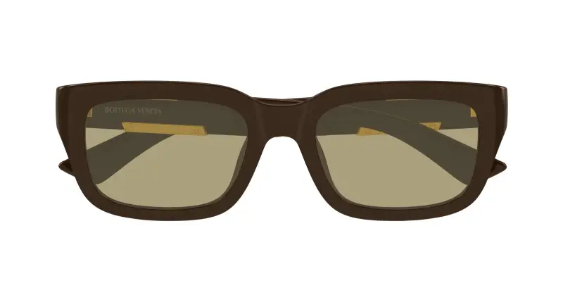 Unisex Bottega Veneta BV1453SA 004 Occhiali da sole Bio-iniettato Marrone Marrone Squadrata miniatura 2