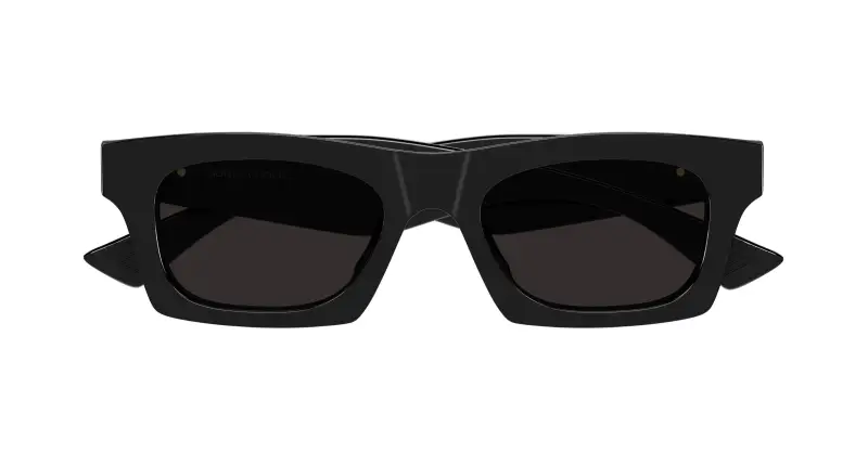 Unisex Bottega Veneta BV1457S 001 Occhiali da sole Acetato Nero Grigio Squadrata miniatura 2