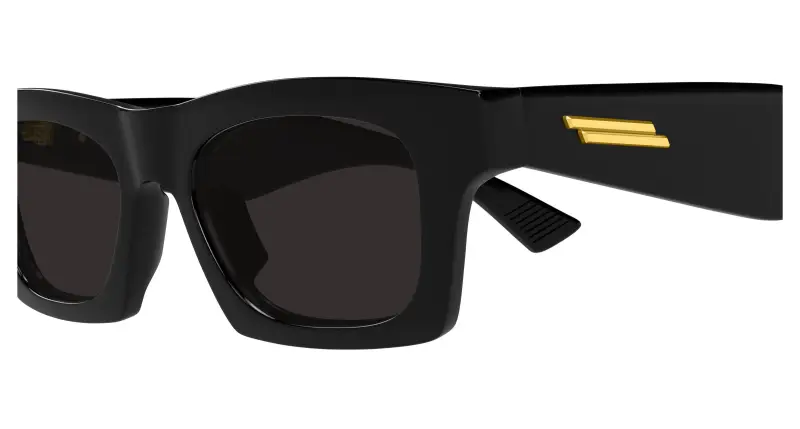 Unisex Bottega Veneta BV1457S 001 Occhiali da sole Acetato Nero Grigio Squadrata miniatura 3