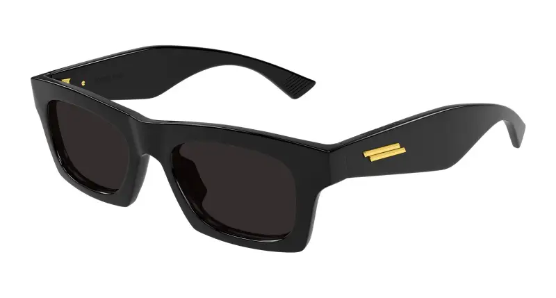 Unisex Bottega Veneta BV1457S 001 Occhiali da sole Acetato Nero Grigio Squadrata