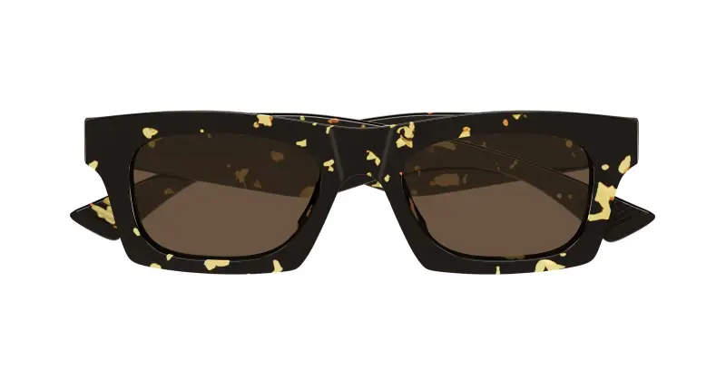 Unisex Bottega Veneta BV1457S 002 Occhiali da sole Acetato Havana Marrone Squadrata miniatura 2