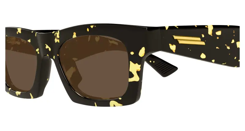 Unisex Bottega Veneta BV1457S 002 Occhiali da sole Acetato Havana Marrone Squadrata miniatura 3