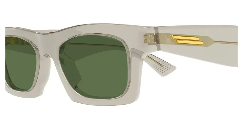 Unisex Bottega Veneta BV1457S 004 Occhiali da sole Acetato Beige Verde Squadrata miniatura 3