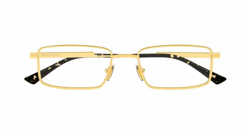 Unisex Bottega Veneta BV1467O 003 Montature da vista Metallo Oro Trasparente Squadrata miniatura 2