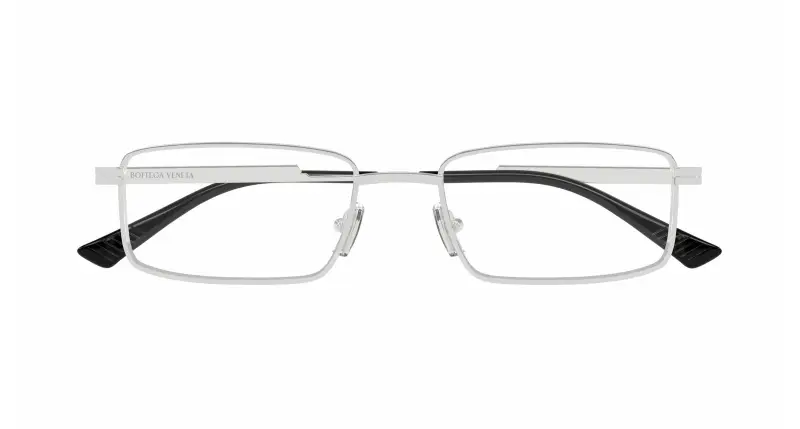 Unisex Bottega Veneta BV1467O 004 Montature da vista Metallo Argento Trasparente Squadrata miniatura 2