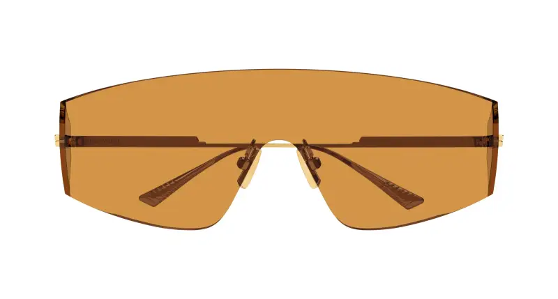 Unisex BV1299S 002 Occhiali da sole Metallo Oro Arancione Maschera miniatura 2