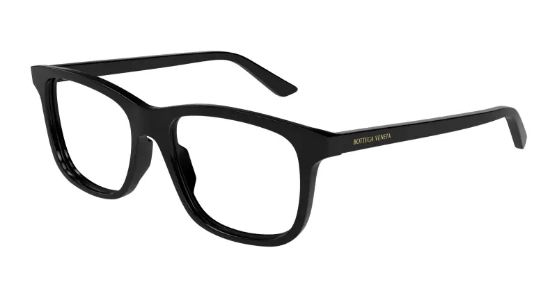 Unisex BV1316O 001 Montature da vista Acetato Nero Trasparente Squadrata