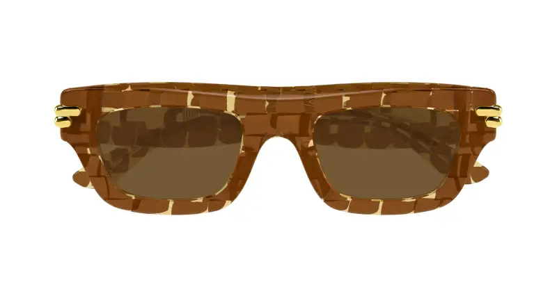 Unisex BV1321S 006 Occhiali da sole Acetato Marrone Marrone Squadrata miniatura 2