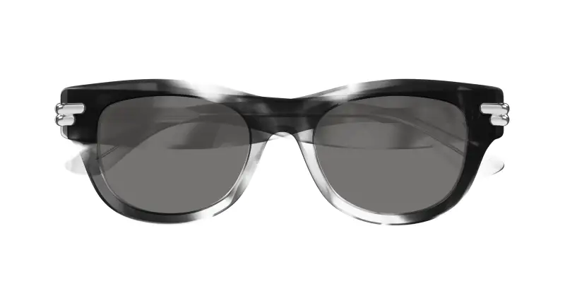 Unisex BV1323SK 002 Occhiali da sole Acetato Havana Grigio Squadrata miniatura 2