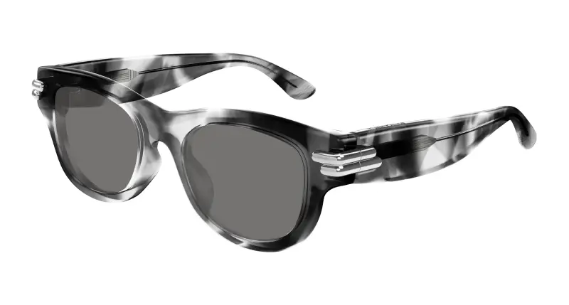 Unisex BV1323SK 002 Occhiali da sole Acetato Havana Grigio Squadrata