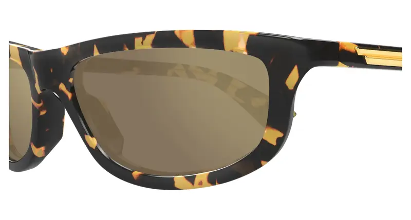 Bottega Veneta Unisex BV1327S 002 Occhiali da sole Acetato Havana Bronzo Squadrata miniatura 2