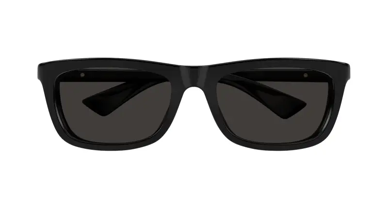 Unisex BV1328SA 001 Occhiali da sole Acetato Nero Grigio Squadrata miniatura 2