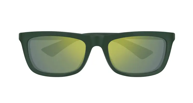 Unisex BV1328SA 003 Occhiali da sole Acetato Verde Verde Squadrata miniatura 2