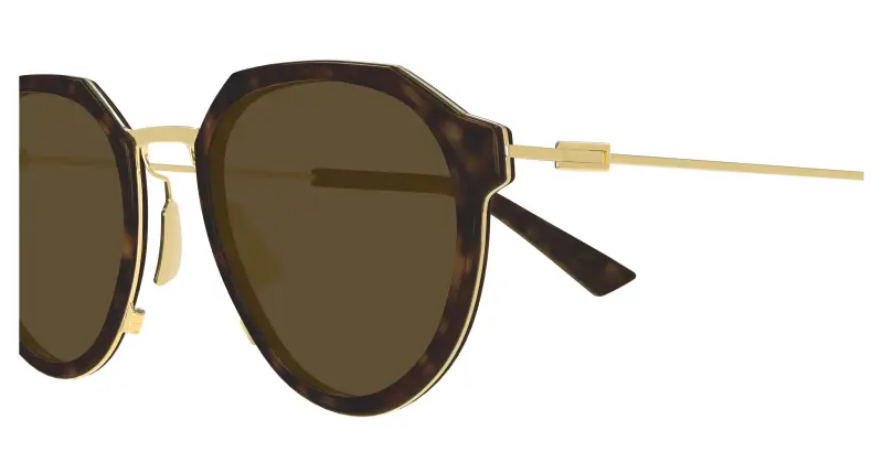 Unisex BV1331S 002 Occhiali da sole Acetato Havana Marrone Rotonda miniatura 3