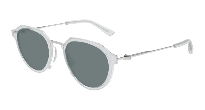 Unisex BV1331S 004 Occhiali da sole Acetato Grigio Verde Rotonda