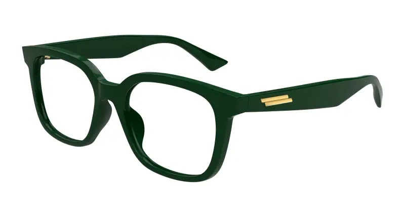 Unisex BV1334OA 003 Montature da vista Acetato Verde Trasparente Squadrata