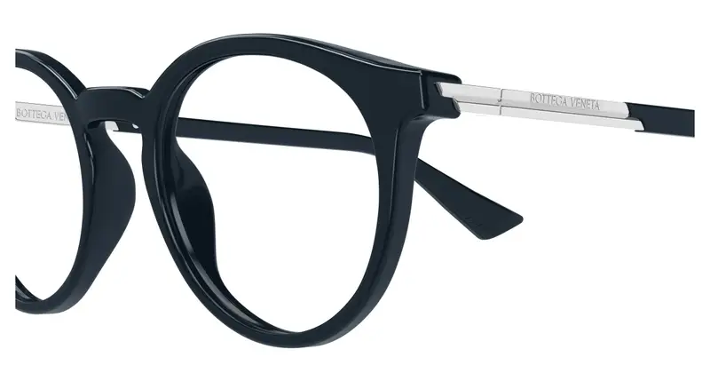 Bottega Veneta Unisex BV1335OA 004 Montature da vista Acetato Blu Trasparente Rotonda miniatura 2