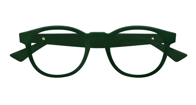 Unisex BV1339OK 003 Montature da vista Acetato Verde Trasparente Rotonda miniatura 2