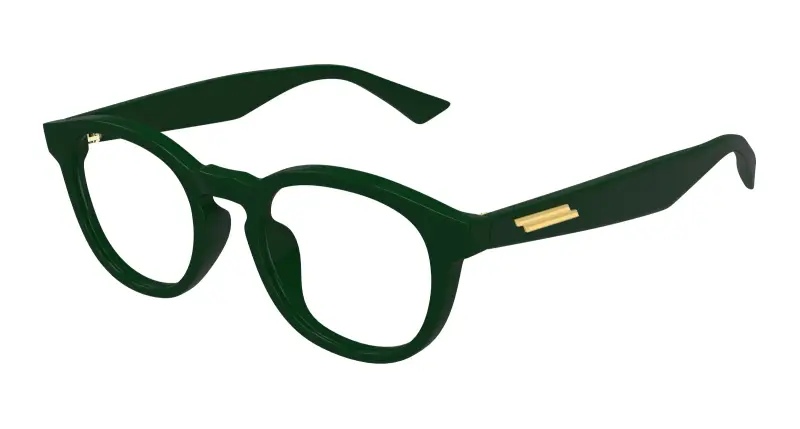 Unisex BV1339OK 003 Montature da vista Acetato Verde Trasparente Rotonda