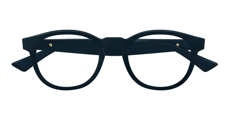 Unisex BV1339OK 004 Montature da vista Acetato Blu Trasparente Rotonda miniatura 2