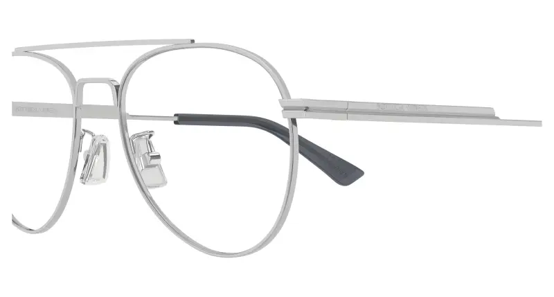 Unisex BV1340OK 002 Montature da vista Metallo Argento Trasparente Pilot miniatura 3