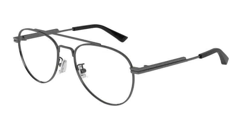 Unisex BV1340OK 004 Montature da vista Metallo Rutenio Trasparente Pilot