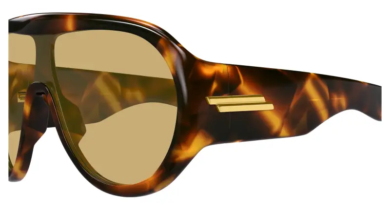 Unisex BV1345S 002 Occhiali da sole Acetato Havana Marrone Maschera miniatura 3