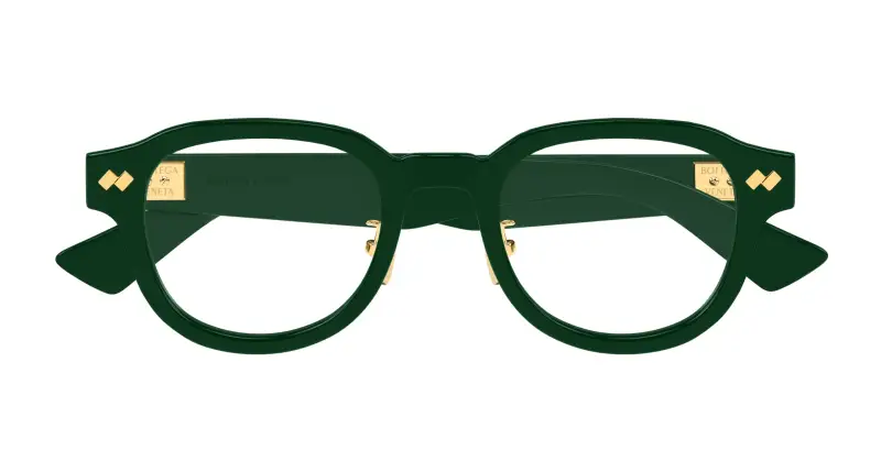 Unisex BV1355OJ 004 Montature da vista Acetato Verde Trasparente Rotonda miniatura 2