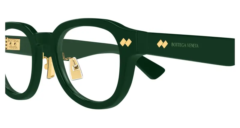 Unisex BV1355OJ 004 Montature da vista Acetato Verde Trasparente Rotonda miniatura 3