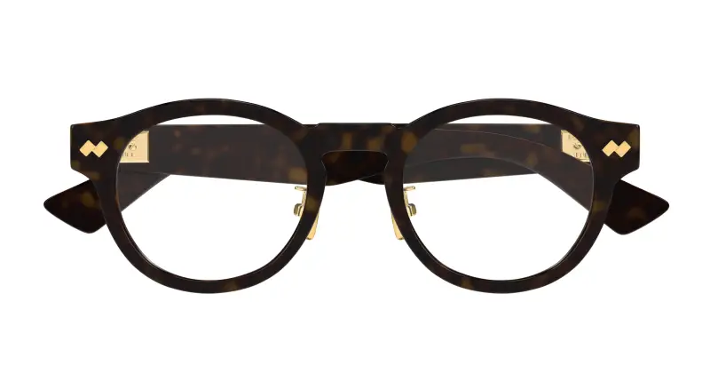 Unisex BV1356OA 002 Montature da vista Acetato Havana Trasparente Rotonda miniatura 2