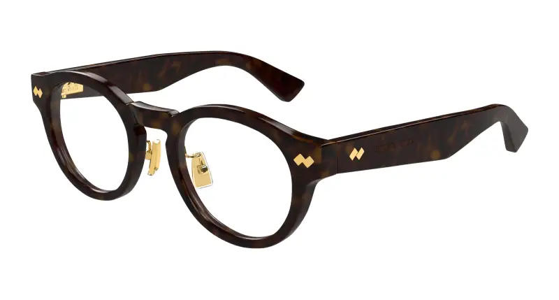 Unisex BV1356OA 002 Montature da vista Acetato Havana Trasparente Rotonda