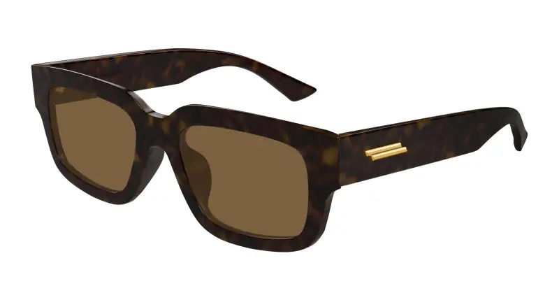 Unisex BV1359SA 002 Occhiali da sole Acetato Havana Marrone Squadrata