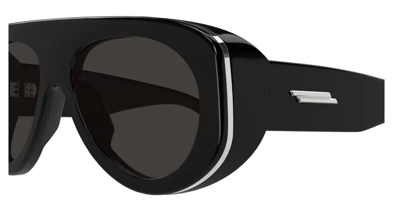 Bottega Veneta Unisex BV1362S 001 Occhiali da sole Iniettato Nero Grigio Pilot miniatura 2