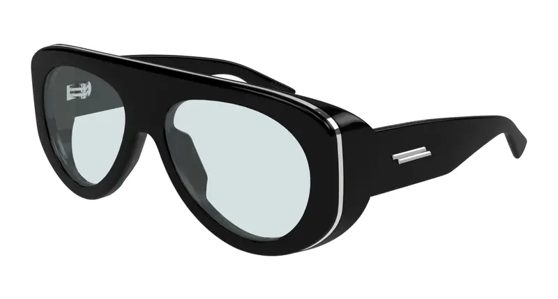 Bottega Veneta Unisex BV1362S 004 Occhiali da sole Iniettato Nero Pilot