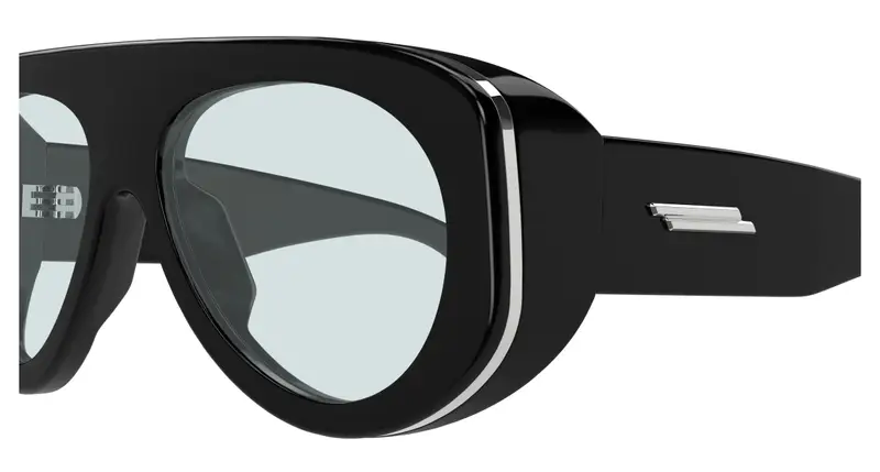 Bottega Veneta Unisex BV1362S 004 Occhiali da sole Iniettato Nero Pilot miniatura 2