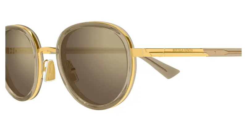 Unisex BV1372S 003 Occhiali da sole Acetato Marrone Bronzo Rotonda miniatura 3