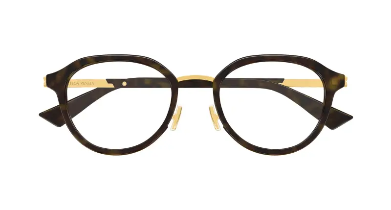 Unisex BV1377OA 002 Montature da vista Acetato Havana Trasparente Rotonda miniatura 2