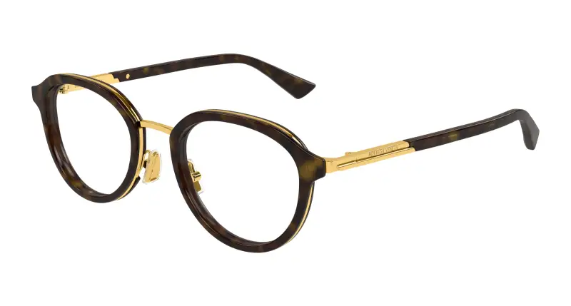 Unisex BV1377OA 006 Montature da vista Acetato Havana Trasparente Rotonda