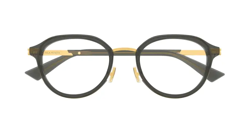 Unisex BV1377OA 008 Montature da vista Acetato Grigio Trasparente Rotonda miniatura 2