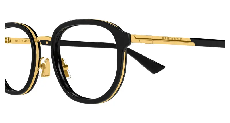 Unisex BV1378OK 001 Montature da vista Acetato Nero Trasparente Rotonda miniatura 3