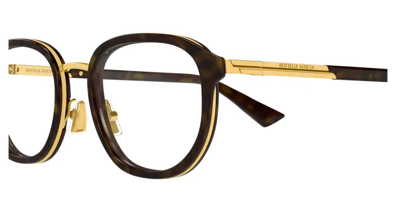 Unisex BV1378OK 002 Montature da vista Acetato Havana Trasparente Rotonda miniatura 3