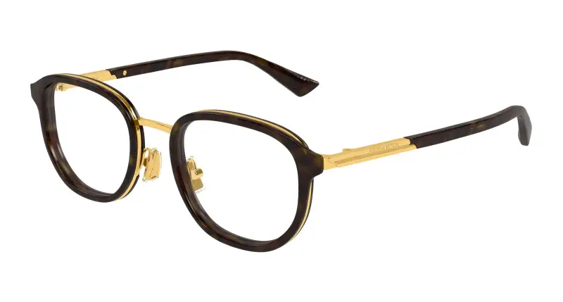 Unisex BV1378OK 002 Montature da vista Acetato Havana Trasparente Rotonda
