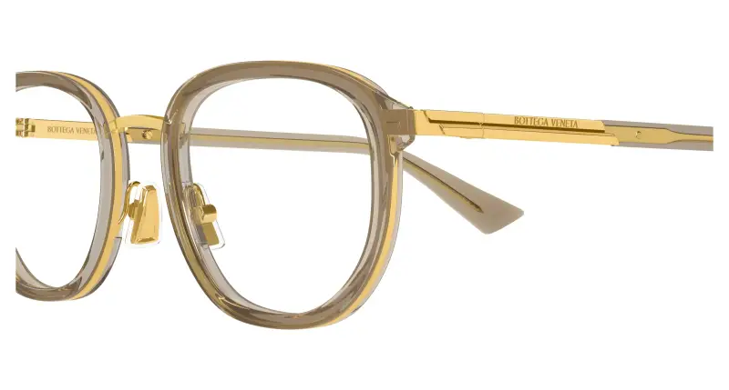 Unisex BV1378OK 003 Montature da vista Acetato Marrone Trasparente Rotonda miniatura 3