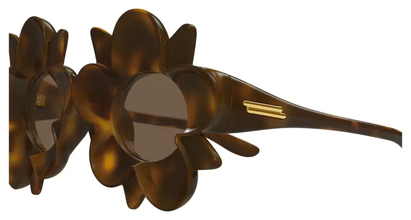 Unisex BV1399S 008 Occhiali da sole Iniettato Havana Marrone Geometrica miniatura 3