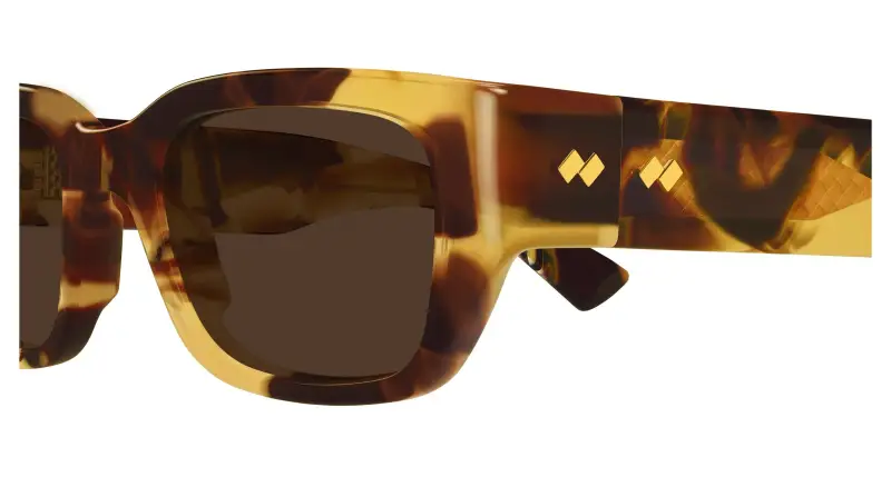 Unisex BV1400S 002 Occhiali da sole Acetato Havana Marrone Squadrata miniatura 3