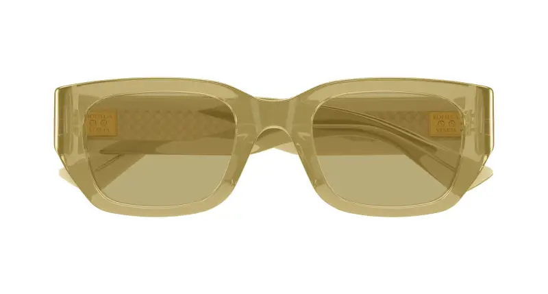 Unisex BV1400S 004 Occhiali da sole Acetato Giallo Marrone Squadrata miniatura 2